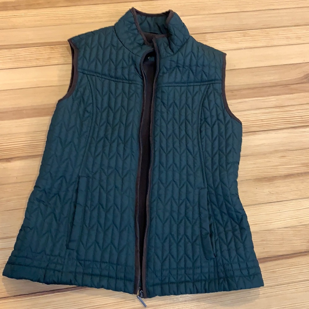 Weatherproof Dark Green Quilted Vest M